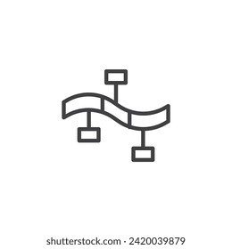 Resumen Icono de línea infográfica. signo de estilo lineal para concepto móvil y diseño web. Icono de vector de contorno de infografía creativa. Símbolo, ilustración del logotipo. Gráficos vectoriales