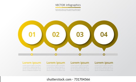 Abstract infographic milestones template with 4 steps for success. Business slide with four options for brochure, diagram, workflow, timeline, web design.