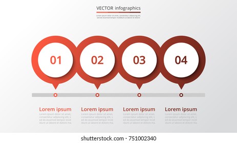 Abstract infographic milestones template with 4 steps for success. Business slide with four options for brochure, diagram, workflow, timeline, web design.