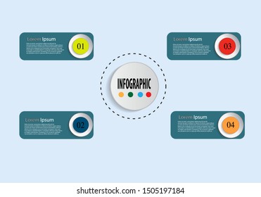Abstract infographic number options template. Vector illustration. Can be used for workflow layout, diagram, business step option, banner and web design.
