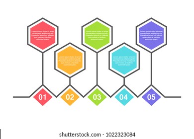 	
Abstract Infographic Template with 5 steps for success. Business circle template with options for brochure, diagram, workflow, timeline, web design.