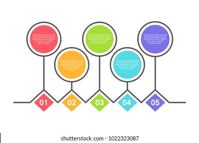 	
Abstract Infographic Template with 5 steps for success. Business circle template with options for brochure, diagram, workflow, timeline, web design.