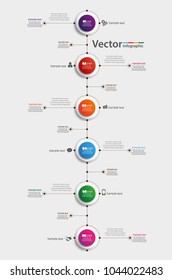 Abstract infographic template with 6 steps for success. Business circle template with options for diagram, workflow, timeline, web design. Vector EPS 10