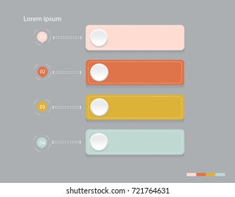 Abstract  infographic template with a four steps.