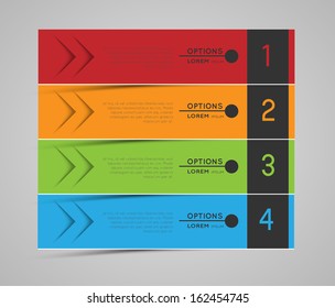 abstract infographic template, options banners