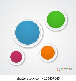 Abstract infographic template with paper tags.