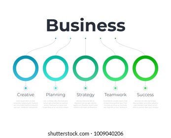 Abstract infographic template with a steps for success. Business circle template with options for brochure, diagram, workflow, timeline, web design - Everything built on layers. Transparent Background
