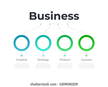 Abstract infographic template with a steps for success. Business circle template with options for brochure, diagram, workflow, timeline, web design - Everything built on layers. Transparent Background