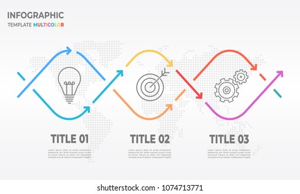 Abstract infographic. thin line arrow.