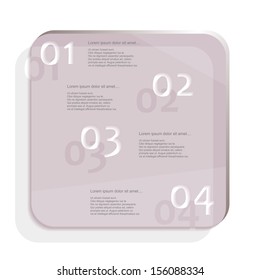 Abstract infographic with transparent rectangles, eps10