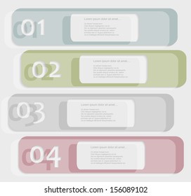 Abstract infographic with transparent rectangles, eps10