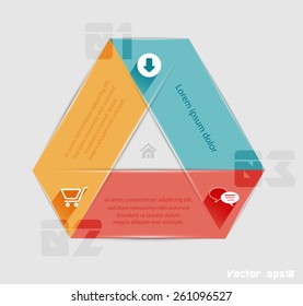 Abstract infographic triangle. Vector eps10.
