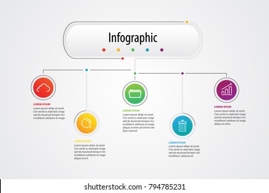 Infografía abstracta, ilustración vectorial