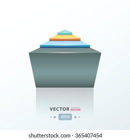 abstract infographic vector  orange, blue and black