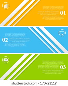 Abstract infographic vector tech banners