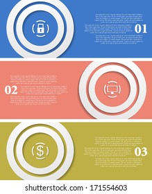 Abstract infographic vector tech banners