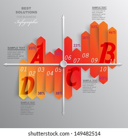 Abstract infographic. Vector template data presentation indicators. Creative design.