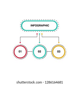 Abstract infographics 3 options template. Vector illustration. Can be used for workflow layout, diagram, business step options, banner, web design.