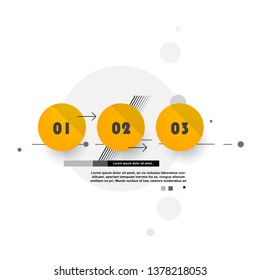 Abstract infographics 3 options template. Vector illustration