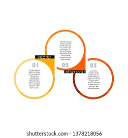Abstract infographics 3 options template. Vector illustration