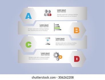 Abstract infographics 3D digital number options template. Vector illustration can be used for business