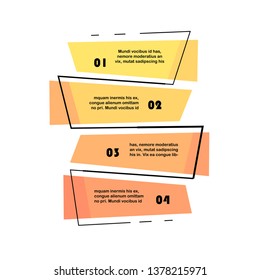 Abstract infographics 4 options template. Vector illustration