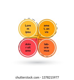 Abstract infographics 4 options template. Vector illustration