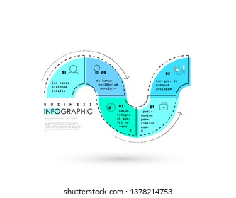 Abstract infographics 5 options template. Vector illustration