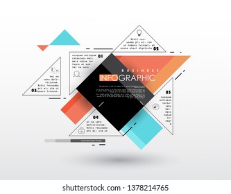 Abstract infographics 5 options template. Vector illustration