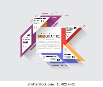 Abstract infographics 5 options template. Vector illustration