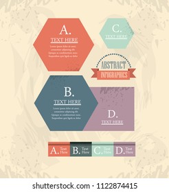 abstract infographics with alphabet sketches