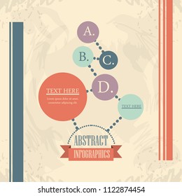 abstract infographics with alphabet sketches