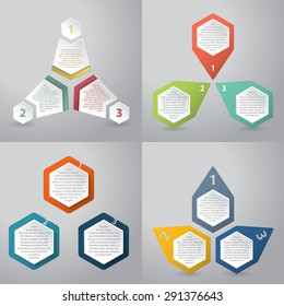Abstract infographics background design with hexagon elements