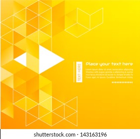 Abstract infographics background with orange geometric shapes