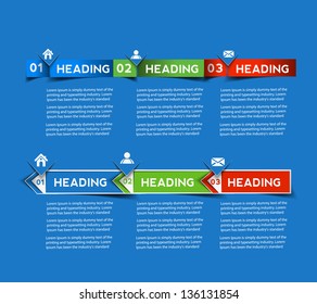 Abstract Infographics banner design, vector