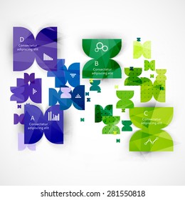 Abstract infographics business template composition with geometric elements