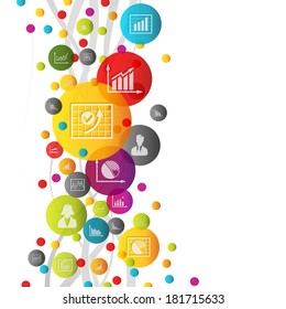 Abstract infographics colorful concept illustration