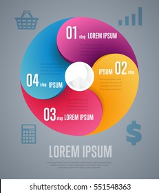 Abstract infographics concept set vector illustration. Data visualization, step process chart, product development stage, info diagram elements. Infographics analytics, bar and timeline elements.