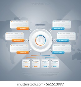 Abstract infographics concept set vector illustration. Data visualization, step process chart, product development stage, info diagram elements. Infographics analytics, bar and timeline elements.