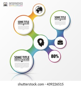 Abstract infographics design template with circles. Vector illustration.