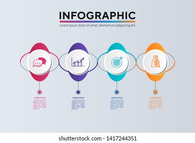 Abstract infographics elements. Business concept with 4 options.