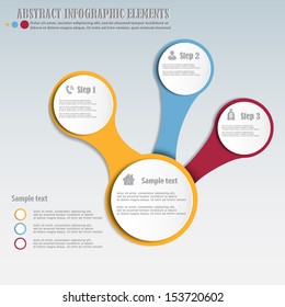Abstract infographics elements with colorful circles 