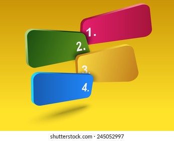 Abstract info-graphics with four choices