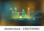 Abstract infographics of key indicators.