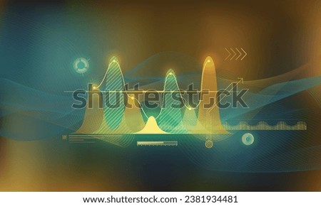 Abstract infographics of key indicators.