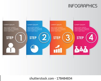 Abstract infographics number