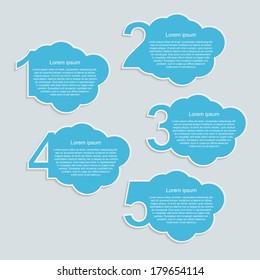 Abstract infographics number options.