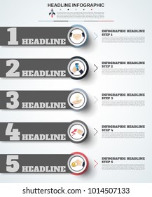 Abstract infographics number options template. Vector illustration. Can be used for workflow layout, diagram, business step options, banner, web design.