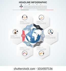 Abstract infographics number options template. Vector illustration. Can be used for workflow layout, diagram, business step options, banner, web design.