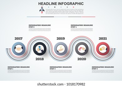 Abstract infographics number options template. Vector illustration. Can be used for workflow layout, diagram, business step options, banner, web design.